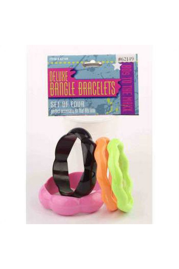80'S DLX BANGLE BRACELETS-4/ST