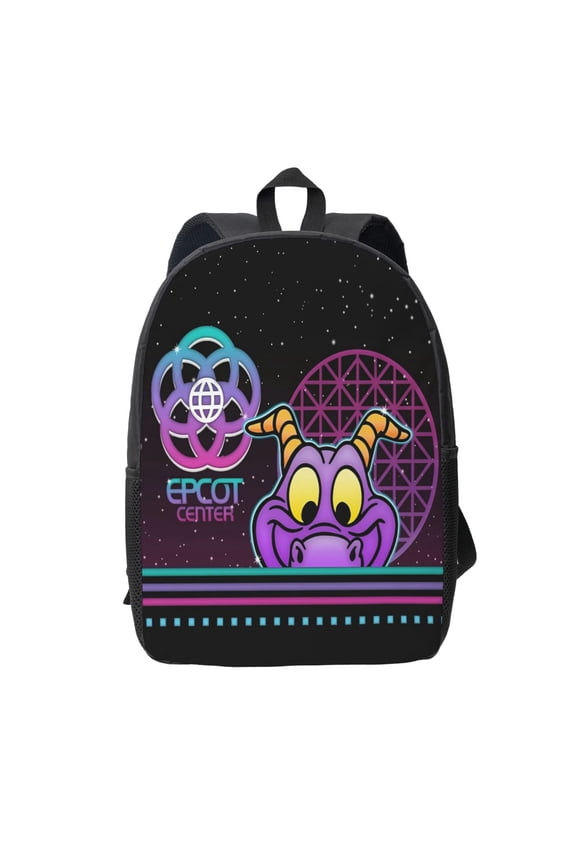 80'S Glow Figment Backpack Simple Lightweight Backpack Fashion Travel Backpack Laptop Backpack 17 Inch