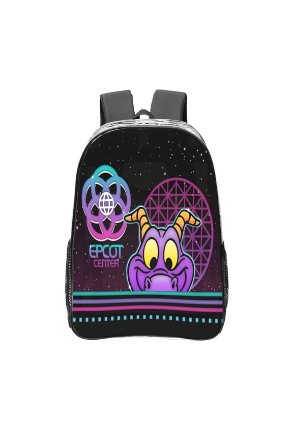 80'S Glow Figment Transparent Backpack Fashion Travel Backpack Laptop Backpack 16 Inch