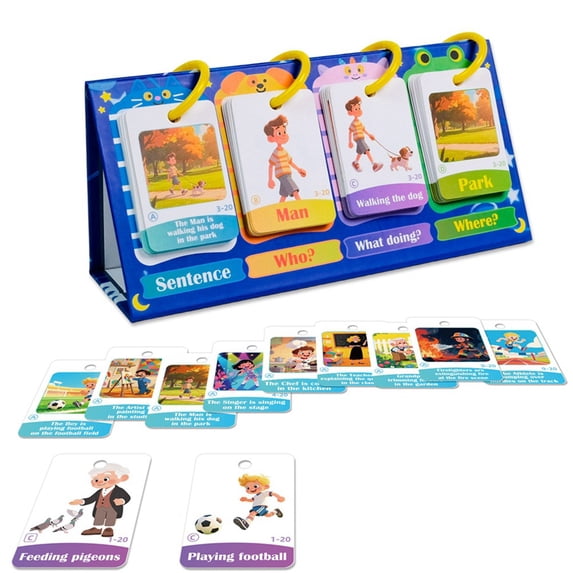 80 Sentence Building Games, Vocabulary and , Activity-Based Educational Learning Tools, Phonics Learning Supplies