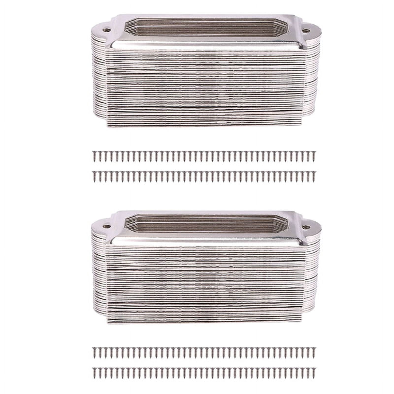 80 Set Office Library File Drawer Cabinet Card Tag Label Holder Metal ...