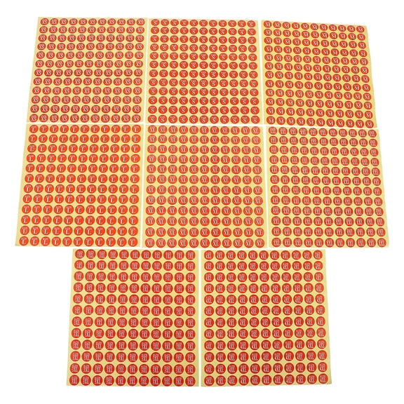 CIMAXIC Round Size Sticker Red for Clothing Labeling Clear Print and Environmentally Friendly