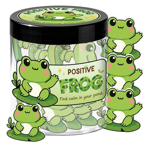 80 Sheets Paper Card Greeting Card with 2Pcs 2 Styles PVC Self-Adhesive Paper Decorative Stickers Frog 42x80mm