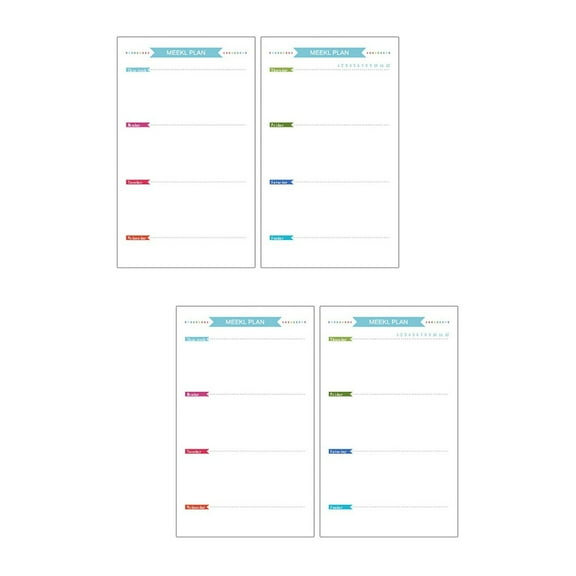 HEALEEP 6-Hole Notebook Planner Refill Paper, 80 Sheets Rectangular Daily Organizer Inserts for Personal and Office Use