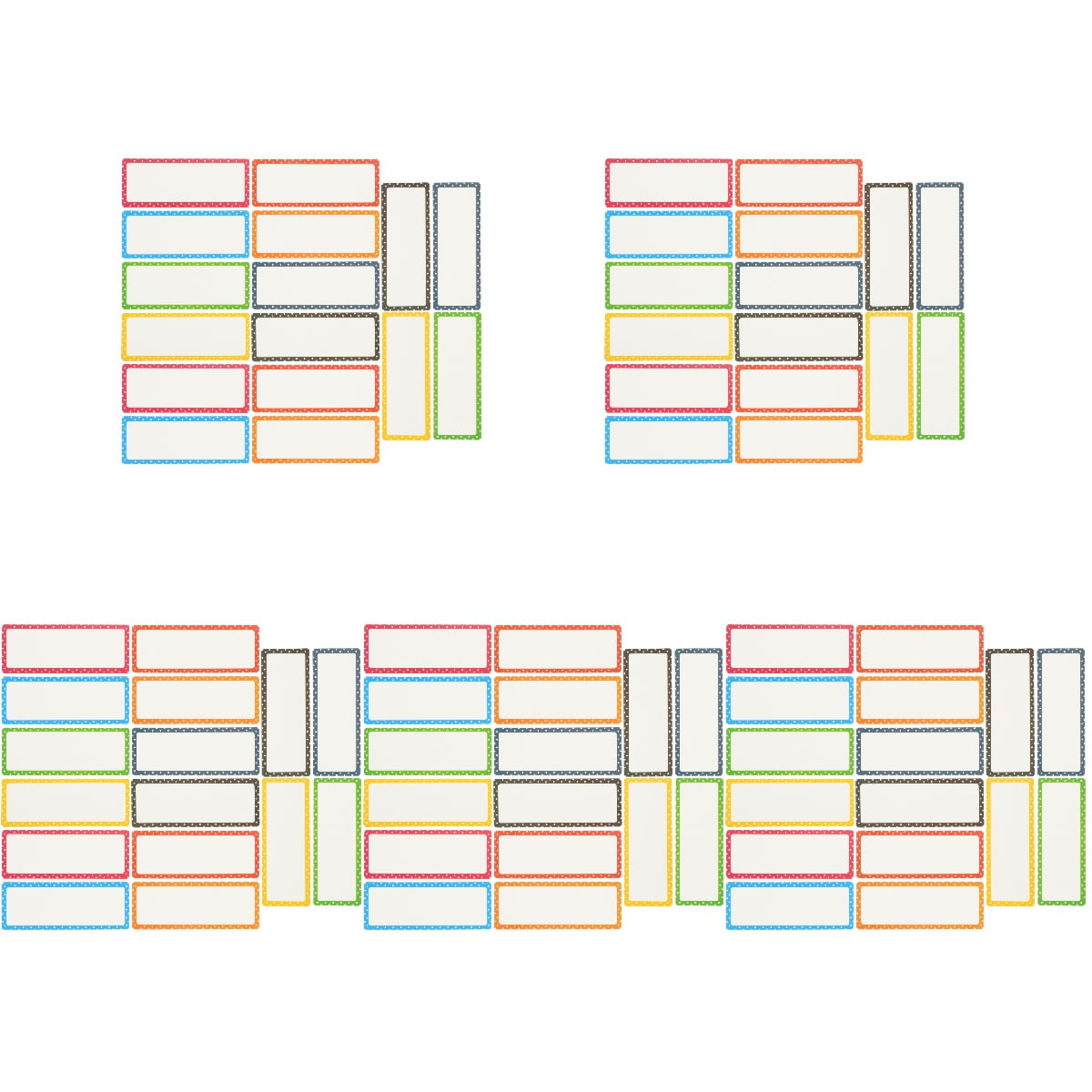 80 Sheets Spotted Style Whiteboard Labels Stickers for