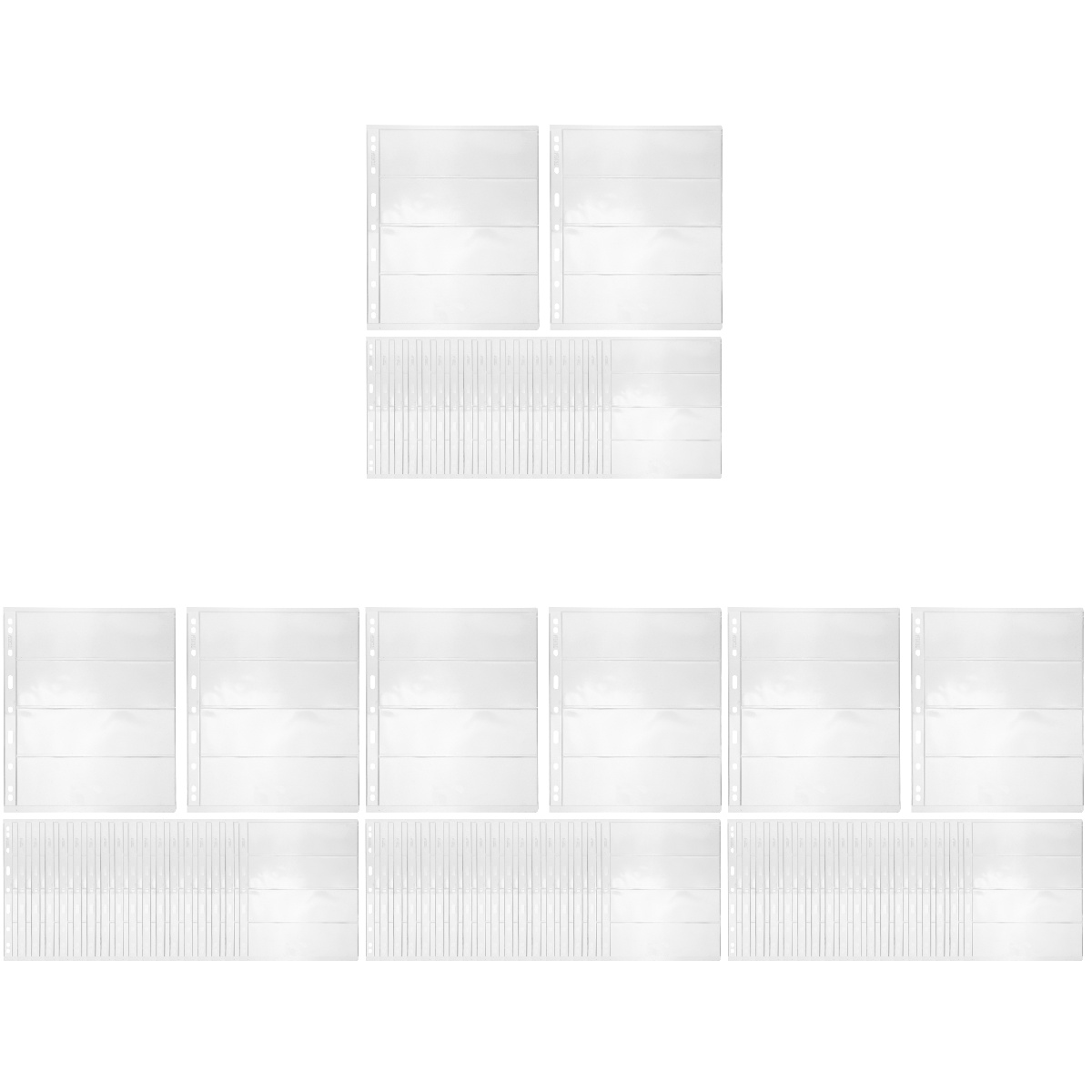 80 Sheets Stamp Album Pages Stamp Album Binder Pages with Standard 9