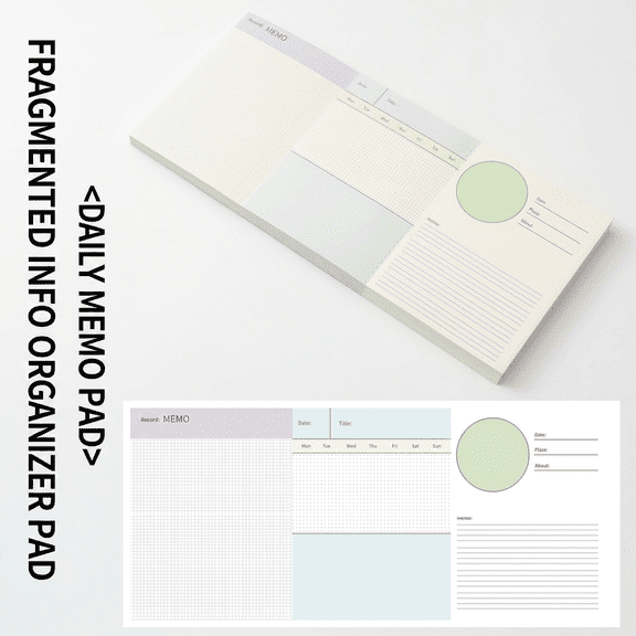 80 Sheets Weekly Planner Notepad Tear-off Memo Pad Undated Schedule Organizer Notebook for Office Student Back To School Gifts
