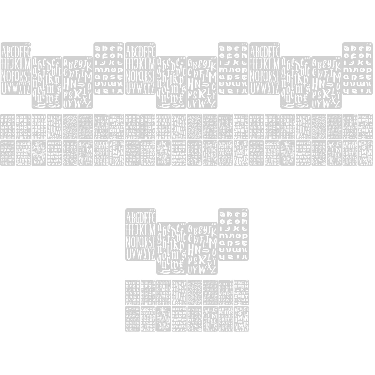 80-Piece Reusable Plastic Letter Stencils Set for Painting, Crafts, Art Projects, and Home Decor – Alphabet Stencil Sheets