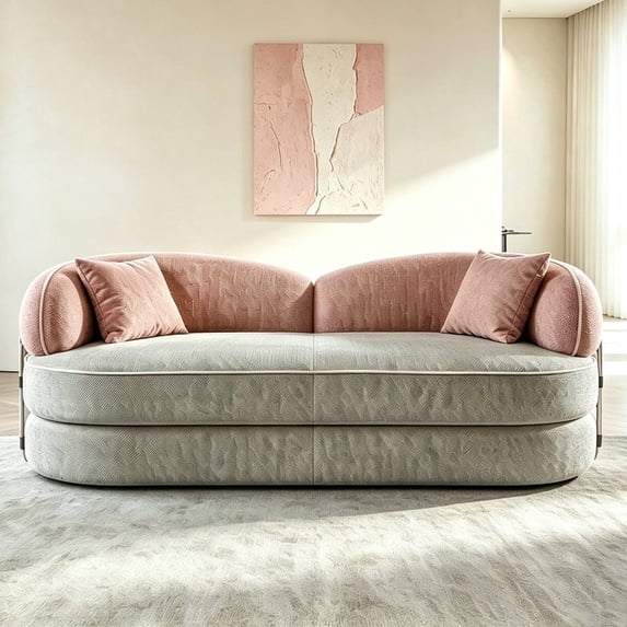 80" Sleeper Sofa Couch, Convertible Deep Seat Corduroy Couch Bed for Living Room & Small Spaces, Modern Gray