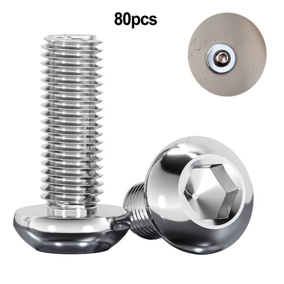 80 Stainless Steel M5 x 12 mm Countersunk Screws for Versatile DIY Projects