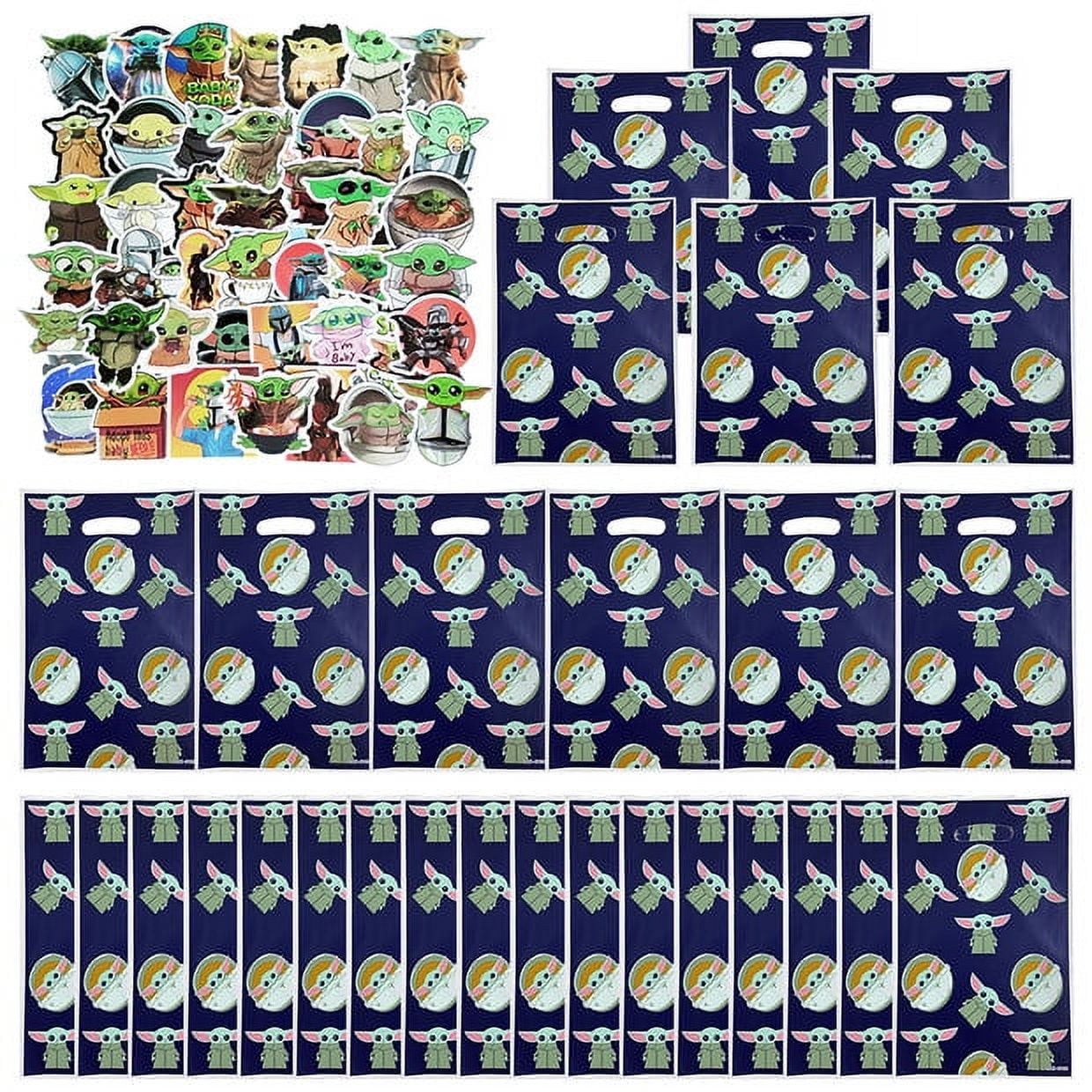 80 StarWars Party Favors Baby Yoda Gift Bag Sticker Birthday Party