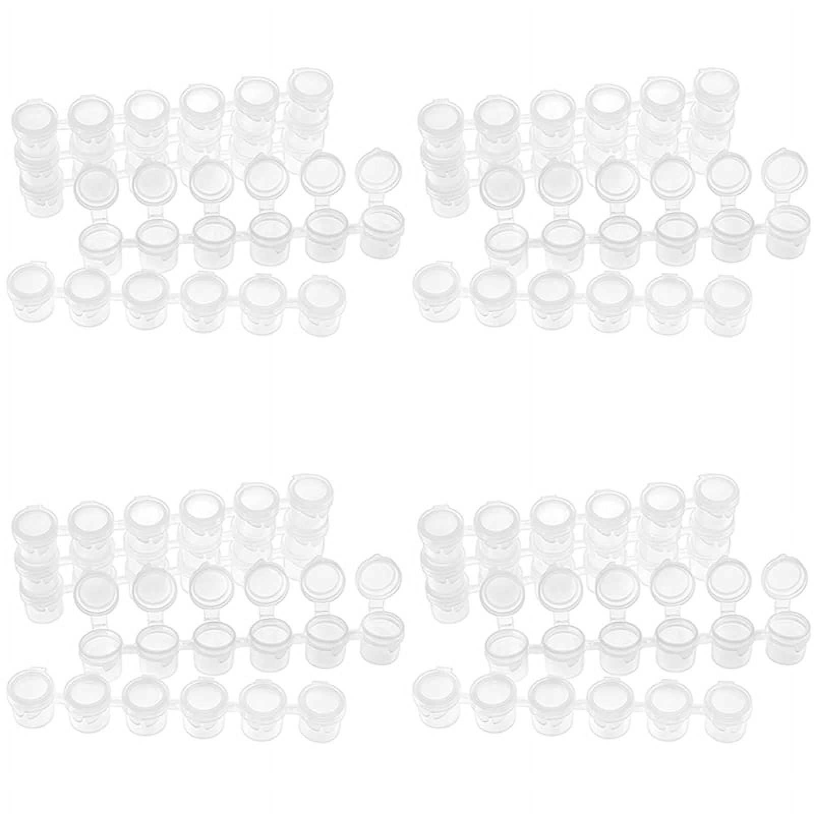 80 Strips 480 Pots 5Ml 6 Cups Mini Empty Paint Pot Pod Strips Paint Strips Arts and Crafts Plastic Storage Containers
