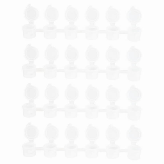 80 Strips 480 Pots Empty Paint Cup Mini Clear Storage Containers for Paintings Art (3Ml)