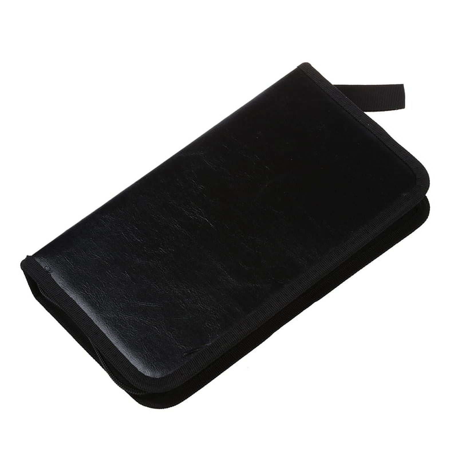 80 VCD DVD CD Faux Leather Case Storage Holder Organizer Black ...