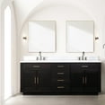 thumbnail image 1 of 80" W X 22" D Black Oak Double Bath Vanity With Marble Top And 36 In. Mirrors, Soft Close, Solid Wood Plywood Joining 80 22 Vanity, Close Cabinet, & Material, 1 of 6