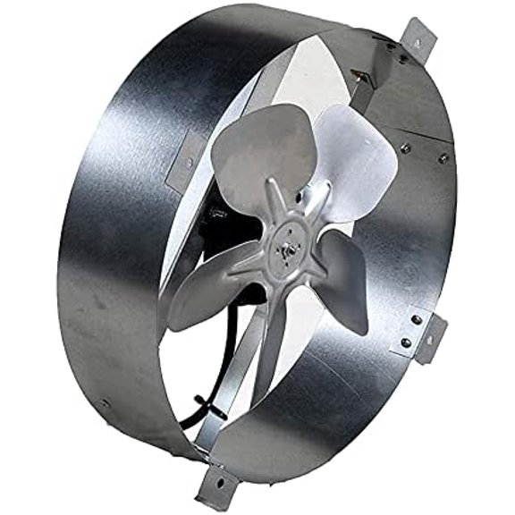 80 Watt 12-Inch Exhaust Fan  Made in USA  Gable Mount, Galvanized Steel, Waterproof  Quiet Solar Ventilator for Attic, Garage, Chicken Coop, Greenhouse, RV  Fan Only$$Tools & Hardware Other