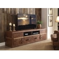 thumbnail image 1 of 80" X 20" X 22" Retro Brown Leather Tv Stand, 1 of 3