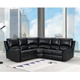 thumbnail image 1 of 80" X 80" X 39" Black  Power Reclining Sectional, 1 of 3