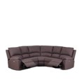 thumbnail image 1 of 80" X 80" X 39" Brown  Power Reclining Sectional, 1 of 4