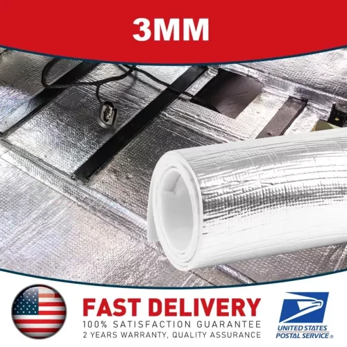 80"X40" Diy Reflective Foam Insulation Mat, Foam Core Radiant Barrier Thick:3Mm