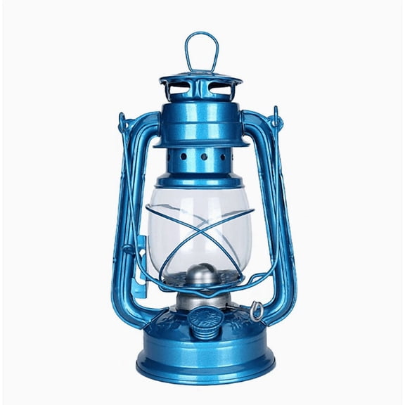 #80 blizzard hurricane oil lamp burning lantern blue