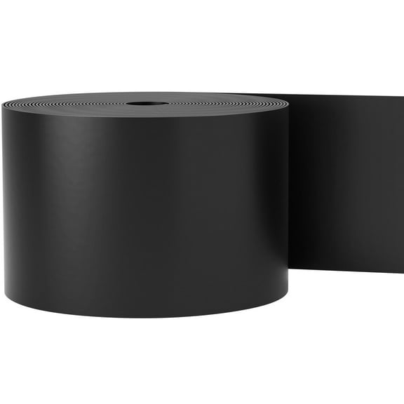 80 ft Black Recycled HDPE Coiled Landscape Edging 10 Inch Depth Flexible Bender Border for Lawn Garden Yard Weed Control