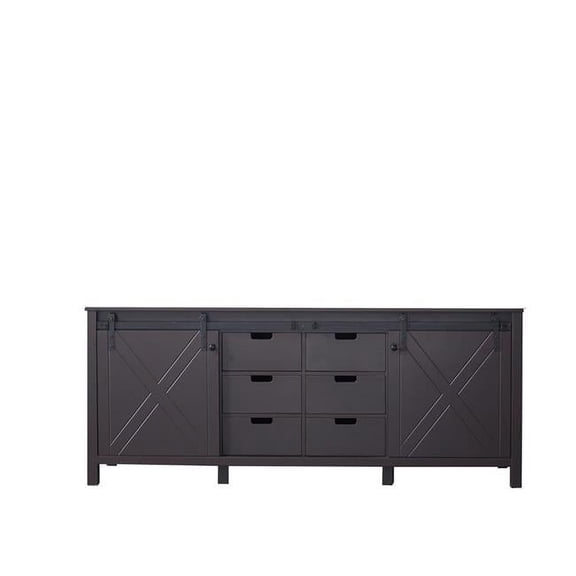 80 in. Marsyas Vanity with Cabinet, Brown