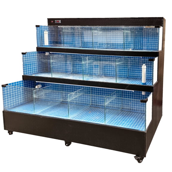 80 in. Supermarket Live Sea Food Display Water Tank Commercial Fish Tank, Market Lobster Tank, Restruarnt Seafood Tank