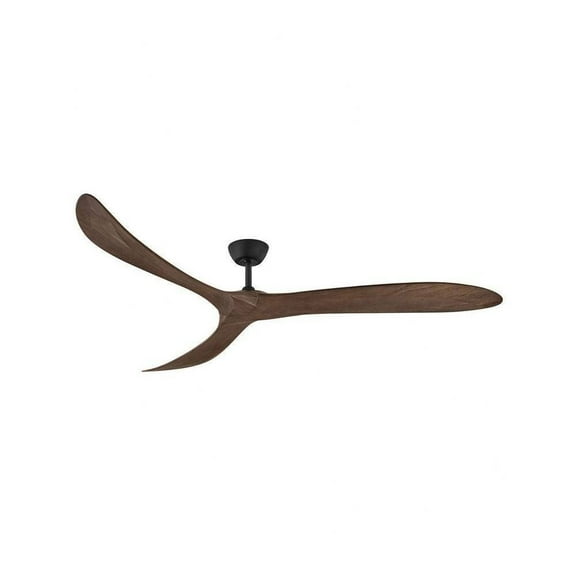 Modern Farmhouse 3-Blade Ceil with Propeller Driftwood Blades 80 inches W X 15 inches H-Matte Black Finish Bailey Street Home 81-Bel-4466592