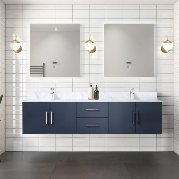 80 - inch wide double bath vanity with drawers | Appropriate for master bathrooms | Facilitates quick installation and storage