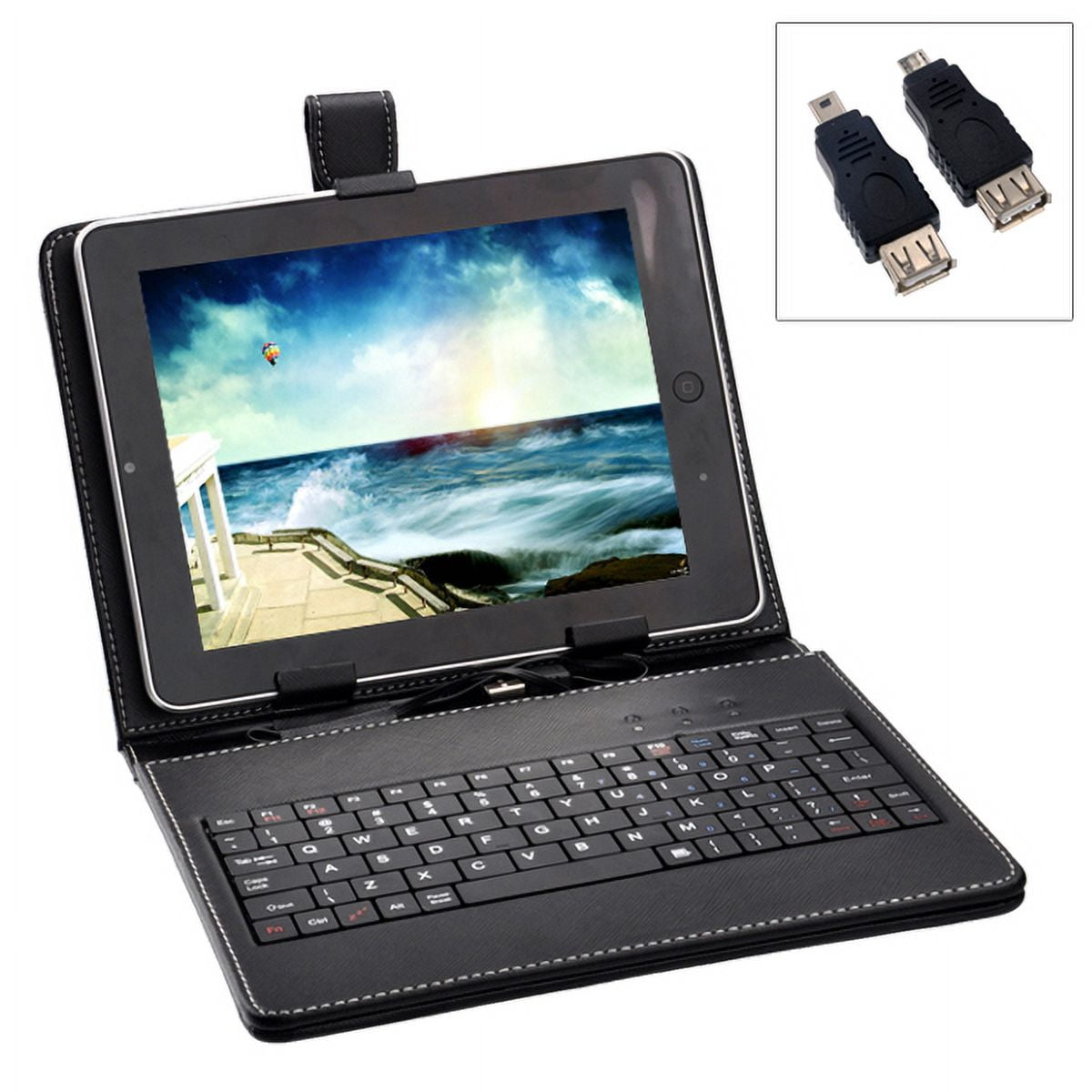 80-keys USB Keyboard PU Protective Case Cover with Stand for 8-inch ...