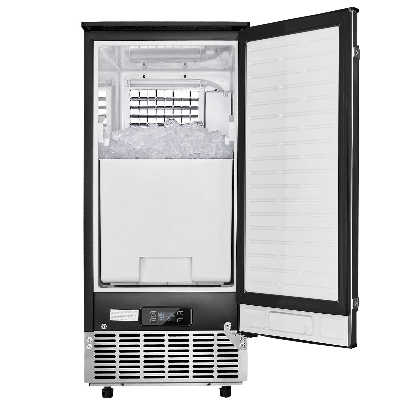 80 Lbs/Day Built-in Undercounter Ice Maker, Reversible Door Ice Machine ...
