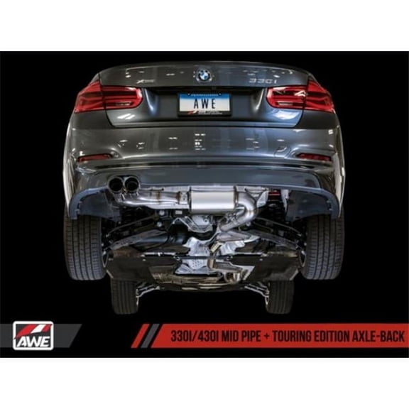 80 mm Black Tips Single Side Axle-Back Exhaust for BMW F3X 28i & 30i Touring Edition