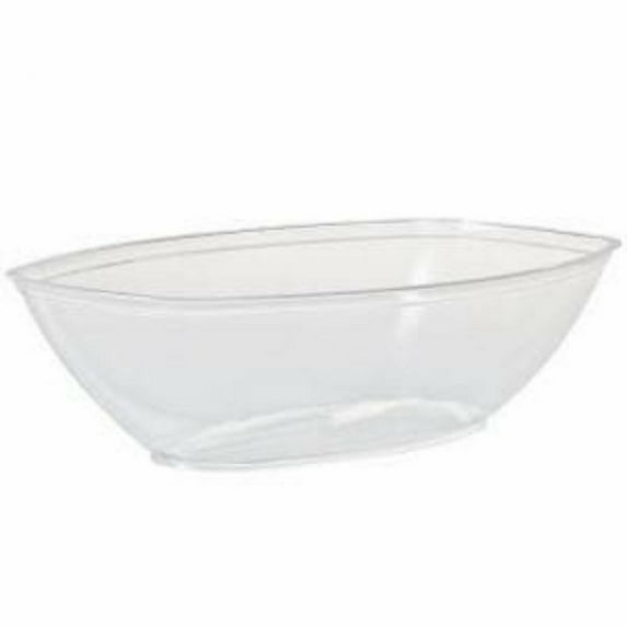 80 oz Plastic Oval Luau Bowl For Parties & Weddings - Different Colors (Clear - 5)