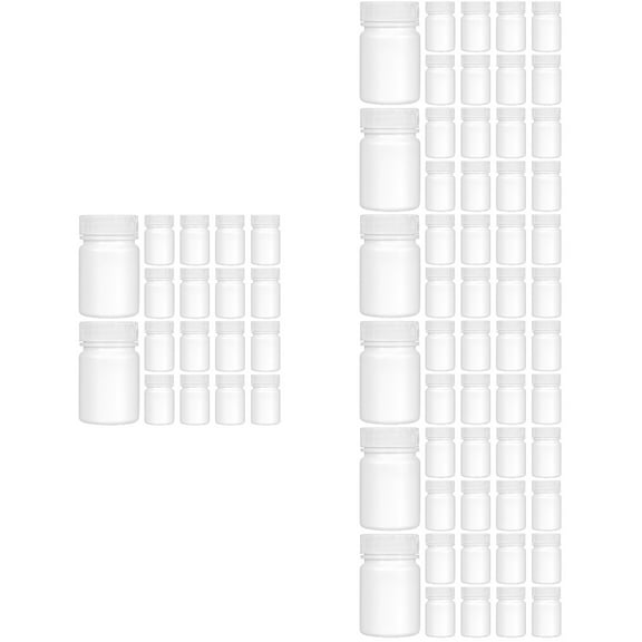 80 pcs 50ML Portable Capsule Plastic Bottle for Bottling Pill Box Pill Container
