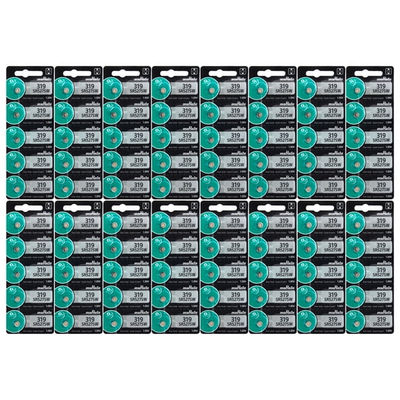 (80 pcs )Murata 319 SR527SW Cell Battery 0% Mercury