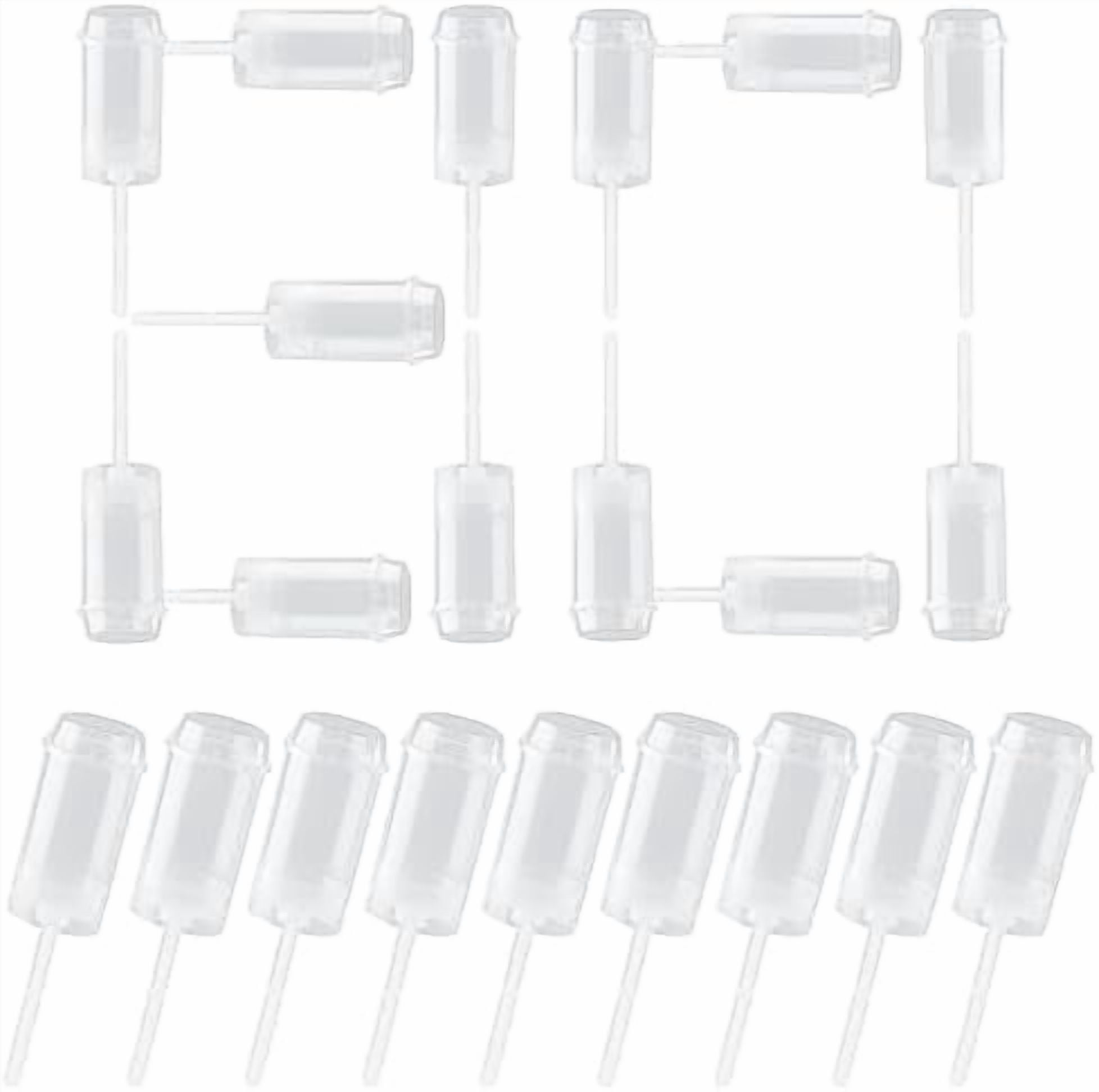 EKIND Push-Up Cake Pop Containers - 40 Pack Clear Plastic Tubes With Lids, Bases & Sticks | Portable Dessert Display System