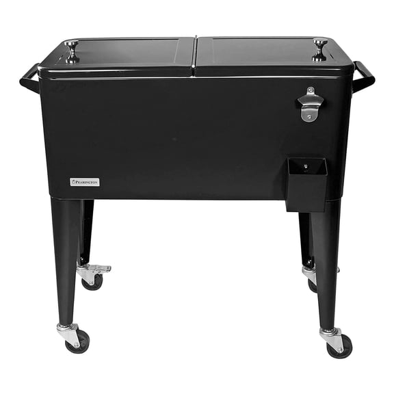 80 qt. Black Chest Cooler with Bottle Opener
