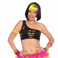 thumbnail image 1 of Womens Club Candy Rave Diva Costume Black Sexy Stretch Cut Bra Top, 1 of 2