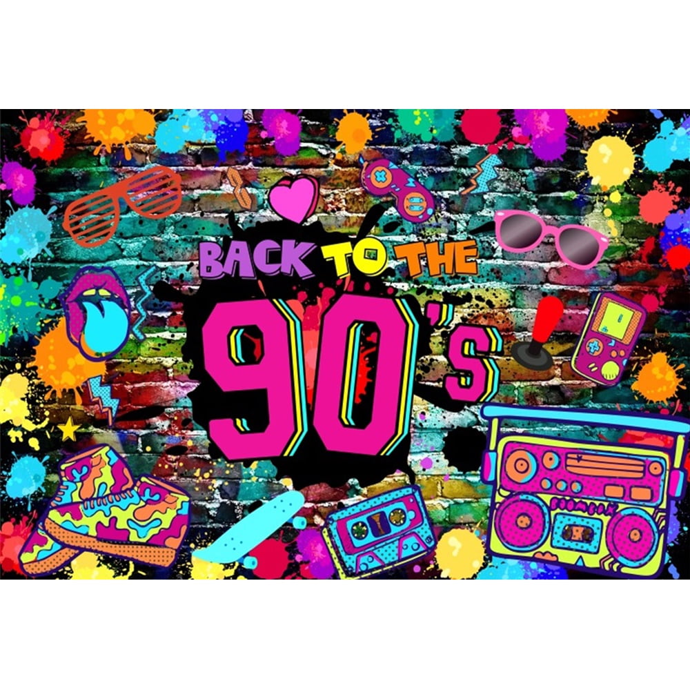 80's 90's Birthday Backdrop Hip Hop 80s Party r Back to 70s Photo ...