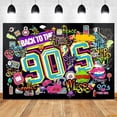 thumbnail image 1 of 80's 90's Music Hip Hop Disco Photography Backdrop Graffiti Neon Glow Party Stage Adult Baby Birthday Background Photo Studio, 1 of 5