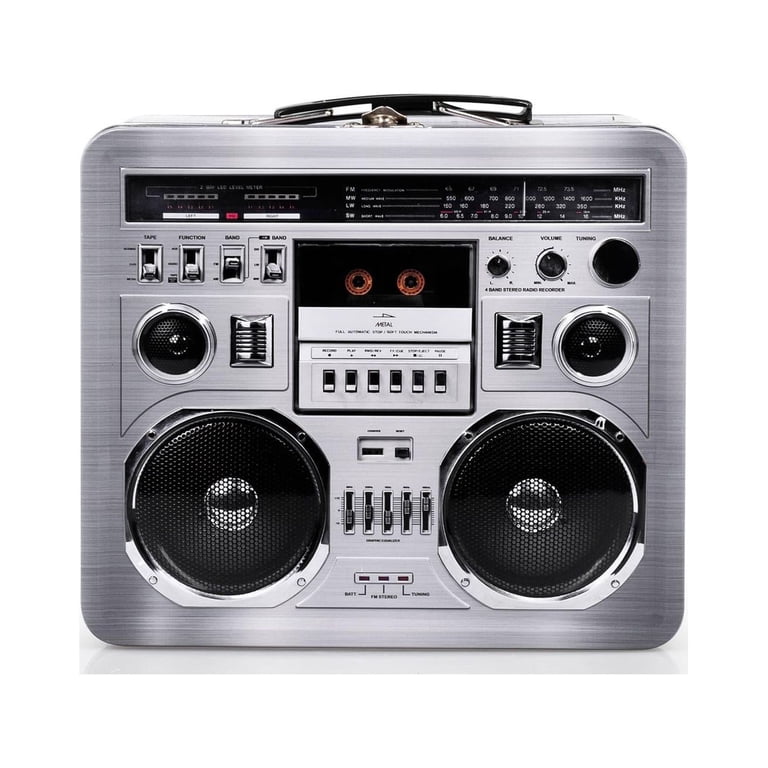 Retro Boombox Radio Lunch TIn - Walmart.com