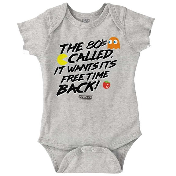 80's Called Wants Its Free Time Back Romper Boys or Girls Infant Baby Brisco Brands 12M