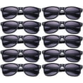 thumbnail image 1 of 80's Classic Blue Brothers Horn Rimmed Style Colors Packs Vintage Retro Sunglasses Black 10 Pack, 1 of 3
