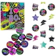 thumbnail image 1 of 80's Decade Birthday Party Retro Throwback Kit Set Supplies Decorations - Wall Scene Setter, String Danglers, Buttons, 1 of 3