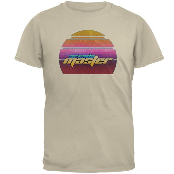 80's Flashback Arcade Master Mens T Shirt Sand MD
