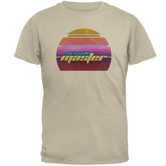 80's Flashback Arcade Master Mens T Shirt Sand X-LG