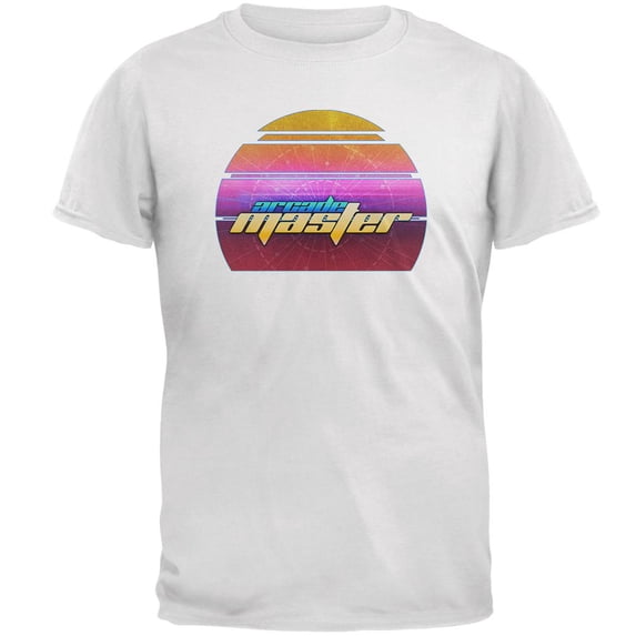 80's Flashback Arcade Master Mens T Shirt White SM