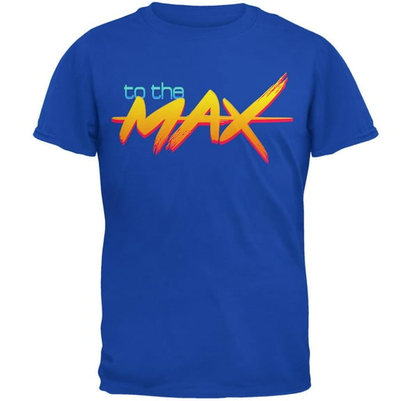 80's Flashback To The Max Mens Soft T Shirt Royal MD
