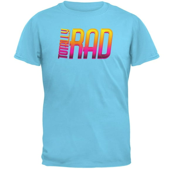 80's Flashback Totally Rad Mens T Shirt Sky X-LG